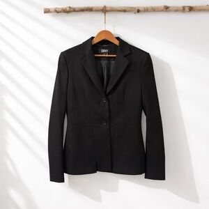 DKNY Black Fitted Career Blazer Women’s Small Career  Neutral Closet Staple